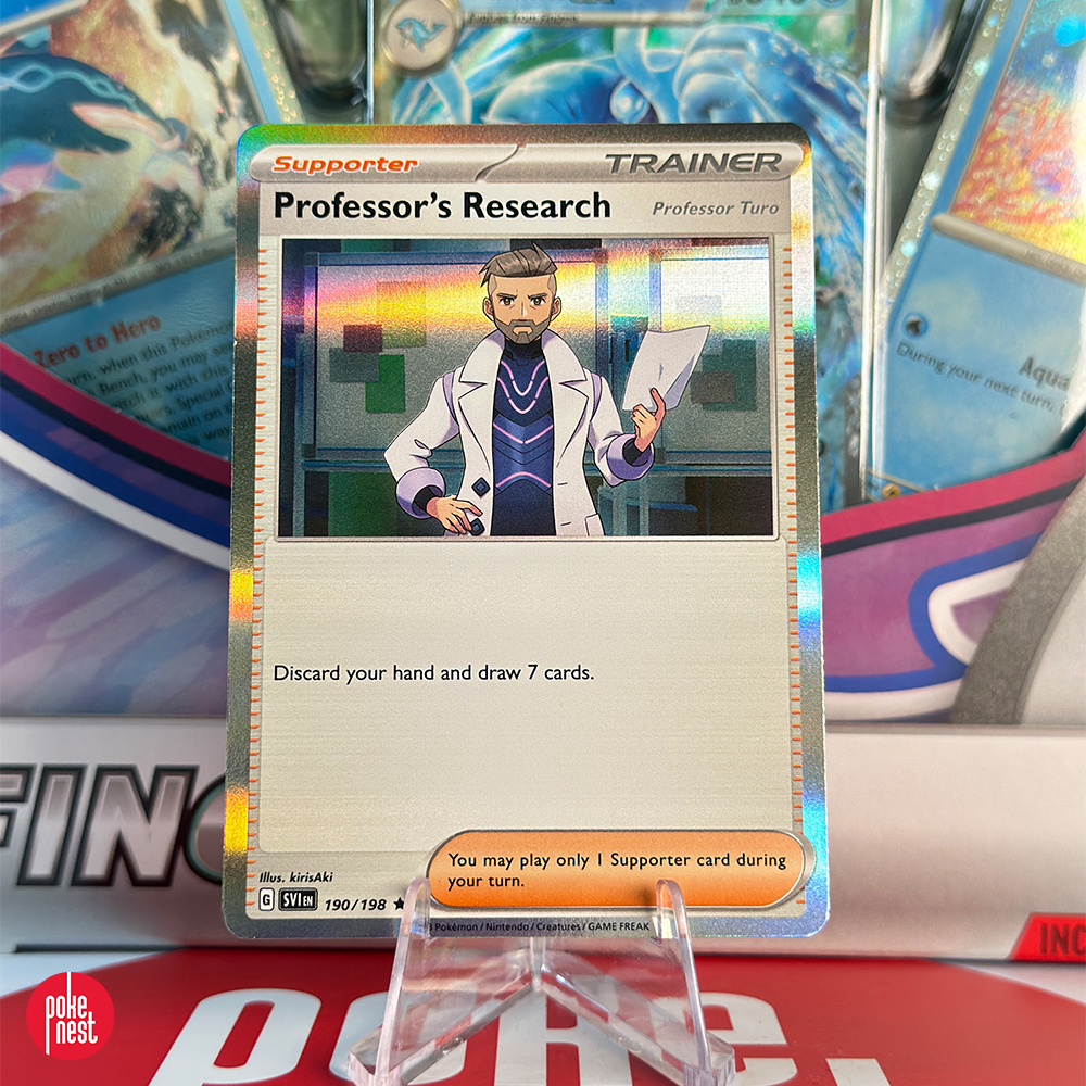 Karta Pokémon TCG: Professor's Research - Professor Turo 190/198 - Scarlet&Violet (Holo)
