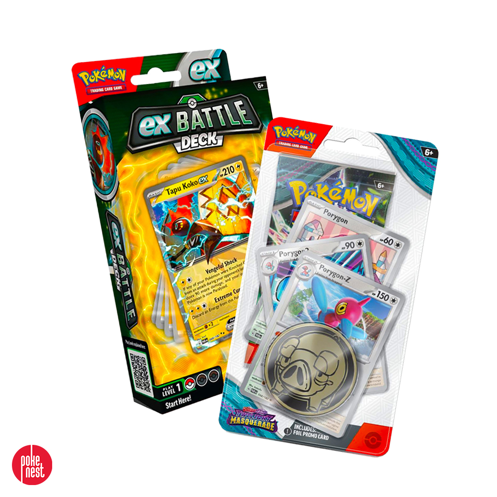 ZESTAW Pokémon TCG: Battle Deck – Tapu Koko ex + blister SV - Twilight Masquerade - Porygon-Z